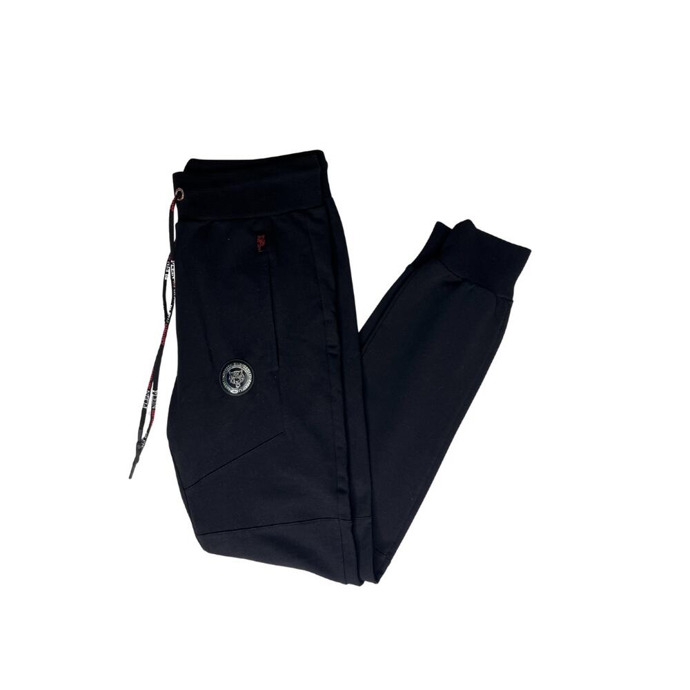 1-92 PHILIPP PLEIN Men's NWT $440 Cotton Jogging Trousers Black Medium